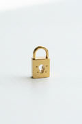 Gold Padlock Charm Solo