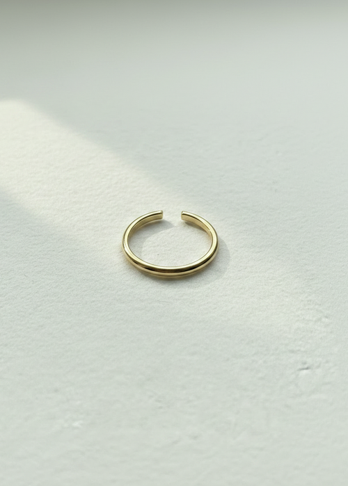 Gold Toe Ring Centered on White